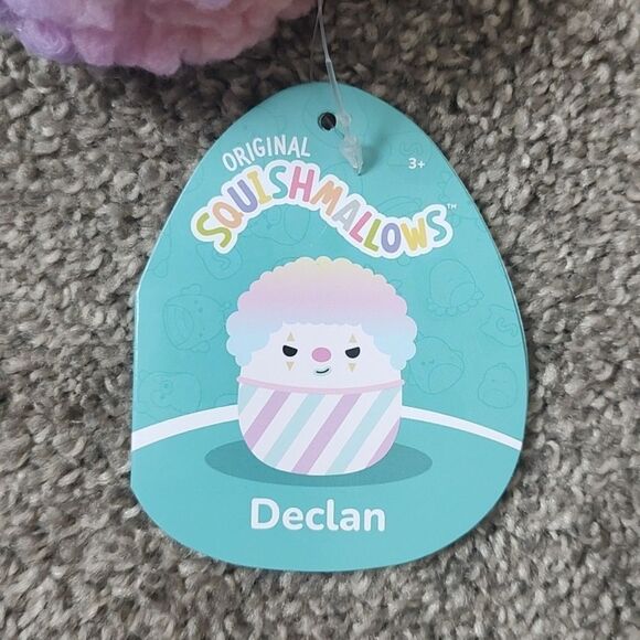 New With Tags Squishmallow 3.5" Declan Snowcone Clown Plush Clip - Picture 6 of 12